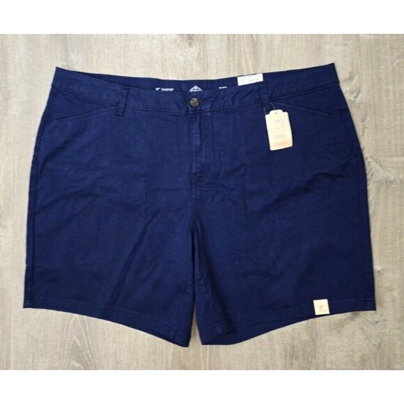 St.John's Bay Womens Short Mid Rise Secretly Slender American Navy Tummy Control - Picture 3 of 7